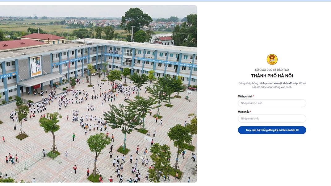 Hôm nay, Hà Nội thử nghiệm đăng ký dự thi lớp 10 trực tuyến